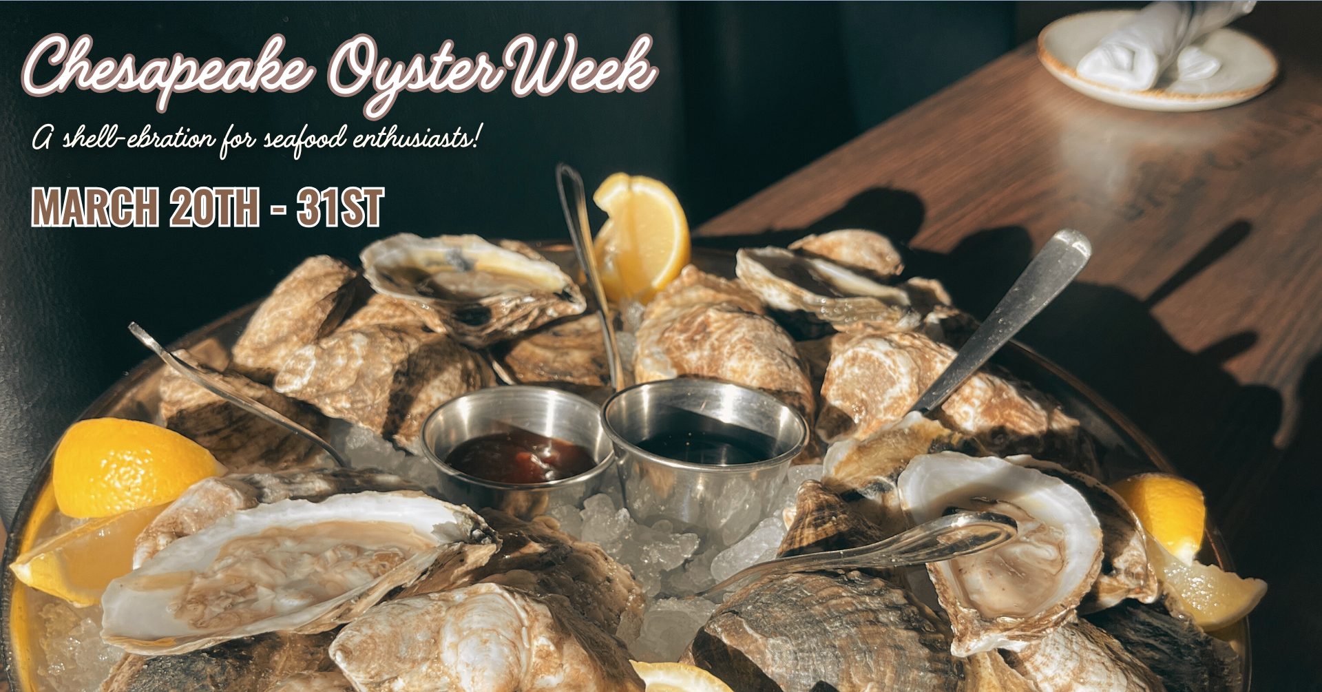 Close up of bountiful platter of oysters